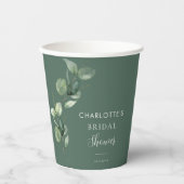 Eucalyptus Greenery Foliage Vrijgezellenfeest Papieren Bekers (Voorkant)