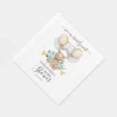 Eucalyptus Greenery Foliage Waterverf Baby shower Servet (Hoek)