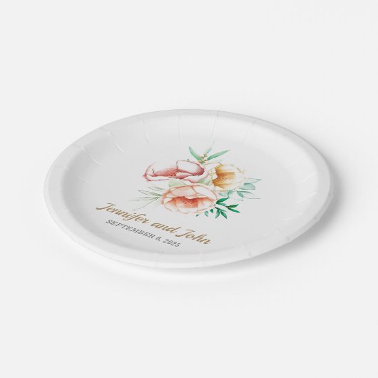 Eucalyptus Greenery Foliage Waterverf Weddenschap Papieren Bordje (Gekanteld)