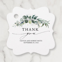 Eucalyptus Greenery Foliage Weddenschap Bedankt Bedankjes Labels