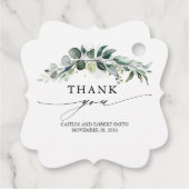 Eucalyptus Greenery Foliage Weddenschap Bedankt Bedankjes Labels (Achterkant)