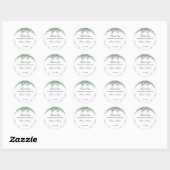 Eucalyptus Greenery Foliage Weddenschap Bedankt Ronde Sticker (Vel)