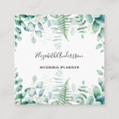 Eucalyptus greenery forest ferns foto QR code Vierkante Visitekaartje (Voorkant)