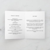 Eucalyptus greenery foto elegant begrafenisprogram bedankkaart (Binnen)