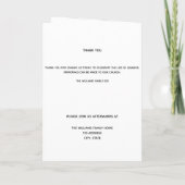 Eucalyptus greenery foto elegant begrafenisprogram bedankkaart (Achterkant)