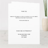 Eucalyptus greenery foto elegant begrafenisprogram bedankkaart (Achterkant)