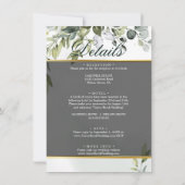 Eucalyptus Greenery Foto Weddenschap Kaart (Achterkant)