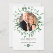 Eucalyptus Greenery Foto Weddenschap Save The Date (Voorkant)