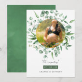 Eucalyptus Greenery Fotoaankondiging Aankondiging (Voorkant / Achterkant)