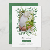 Eucalyptus Greenery Fotoaankondiging Aankondiging (Voorkant / Achterkant)