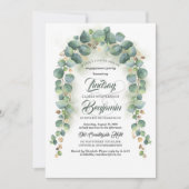 Eucalyptus Greenery Garland Engagement Party Kaart (Voorkant)