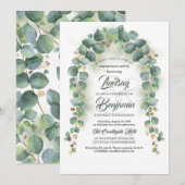 Eucalyptus Greenery Garland Engagement Party Kaart (Voorkant / Achterkant)