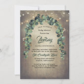 Eucalyptus Greenery Garland Rustiek Baby shower Kaart (Voorkant)