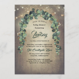 Eucalyptus Greenery Garland Rustiek Baby shower Kaart