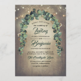 Eucalyptus Greenery Garland Rustieke bruiloft Kaart