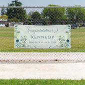 Eucalyptus Greenery Gefeliciteerd Afstuderen Spandoek (Insitu)