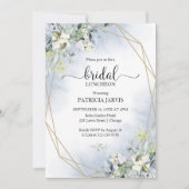 Eucalyptus Greenery Geometric Bridal Luncheon Kaart (Voorkant)