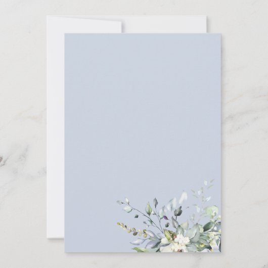 Eucalyptus Greenery Geometric Bridal Luncheon Kaart (Achterkant)