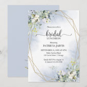 Eucalyptus Greenery Geometric Bridal Luncheon Kaart (Voorkant / Achterkant)