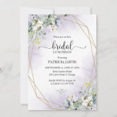 Eucalyptus Greenery Geometric Bridal Luncheon Kaart (Voorkant)