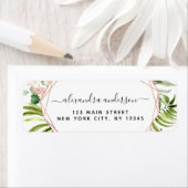 Eucalyptus Greenery Geometric Elegant Wedding Etiket (Insitu)