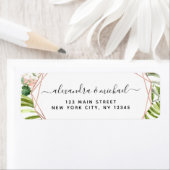 Eucalyptus Greenery Geometric Elegant Wedding Etiket (Insitu)