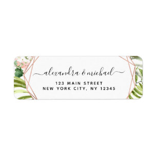 Eucalyptus Greenery Geometric Elegant Wedding Etiket