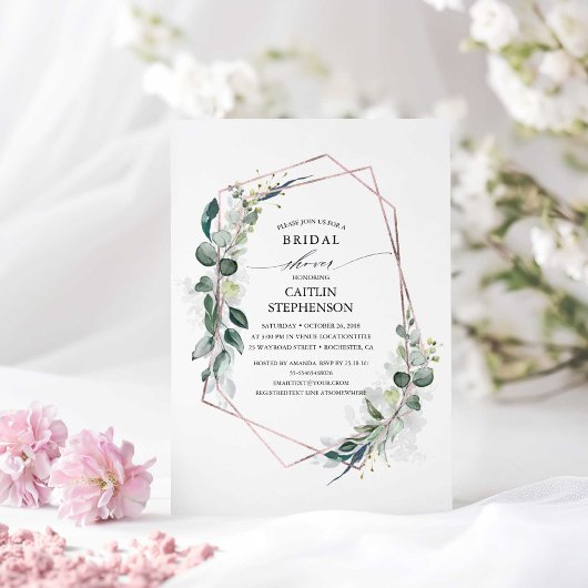 Eucalyptus Greenery Geometric Modern Vrijgezellenf Kaart