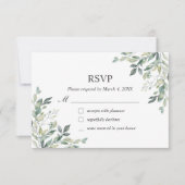 Eucalyptus Greenery Geometric RSVP Card Bedankkaart (Voorkant)