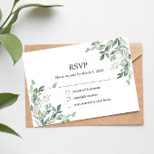 Eucalyptus Greenery Geometric RSVP Card Bedankkaart