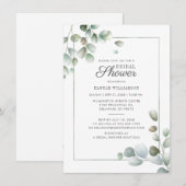 Eucalyptus Greenery Geometric Rustige Vrijgezellen Kaart (Voorkant / Achterkant)