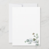 Eucalyptus Greenery Geometric Rustige Vrijgezellen Kaart (Achterkant)