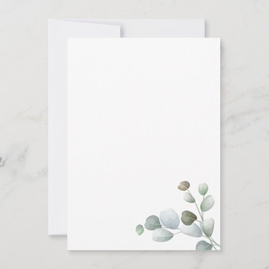Eucalyptus Greenery Geometric Rustige Vrijgezellen Kaart (Achterkant)