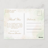 Eucalyptus Greenery Geometric Weddenschap Bedankt Briefkaart (Achterkant)