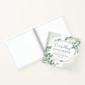 Eucalyptus Greenery Geometric Wedding Guest Book Notitieboek (Binnen)