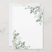 Eucalyptus Greenery Geometric Wedding Invitation Kaart (Achterkant)