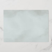 Eucalyptus Greenery Geometric Wedding Roos Gold Folie Uitnodiging (Achterkant)