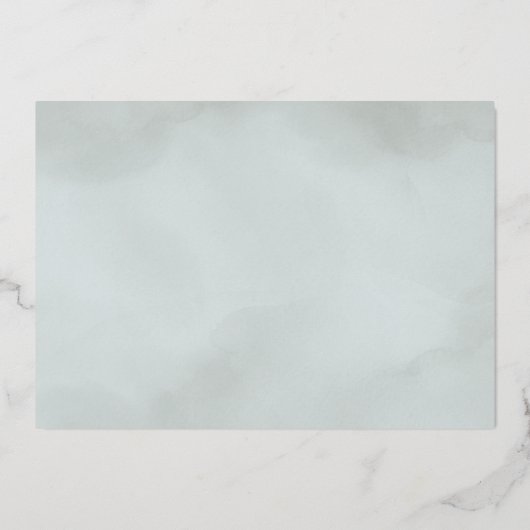 Eucalyptus Greenery Geometric Wedding Roos Gold Folie Uitnodiging (Achterkant)