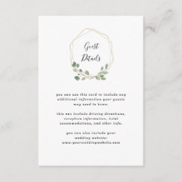 Eucalyptus Greenery | Geometrische bruiloft — Gege Informatiekaartje