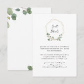 Eucalyptus Greenery | Geometrische bruiloft — Gege Informatiekaartje (Voorkant / Achterkant)