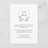 Eucalyptus Greenery | Geometrische bruiloft — Gege Informatiekaartje (Voorkant)