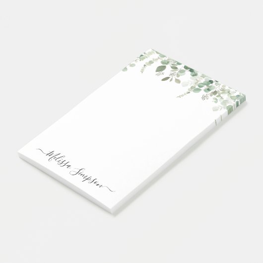 eucalyptus greenery gepersonaliseerd post-it® notes (Schuin)