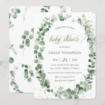 Eucalyptus Greenery Geslacht Neutraal Baby shower