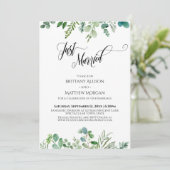 Eucalyptus Greenery, gewoon gehuwde Typografie Kaart (Staand voorkant)