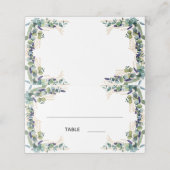 Eucalyptus greenery Gold bruiloft Plaatskaartje (Buitenkant ongevouwen)
