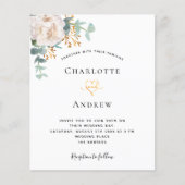 Eucalyptus greenery Gold bruiloft uitnodiging Flyer (Voorkant)