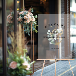 Eucalyptus greenery Gold bruiloft welkom Acryl Bord