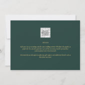 Eucalyptus Greenery Gold Emerald Wedding QR CODE I Kaart (Achterkant)