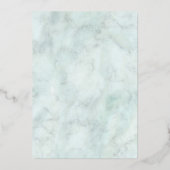 Eucalyptus Greenery Gold Foil marble Wedding Folie Uitnodiging (Achterkant)