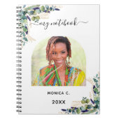 Eucalyptus greenery Gold foto modern Notitieboek (Voorkant)